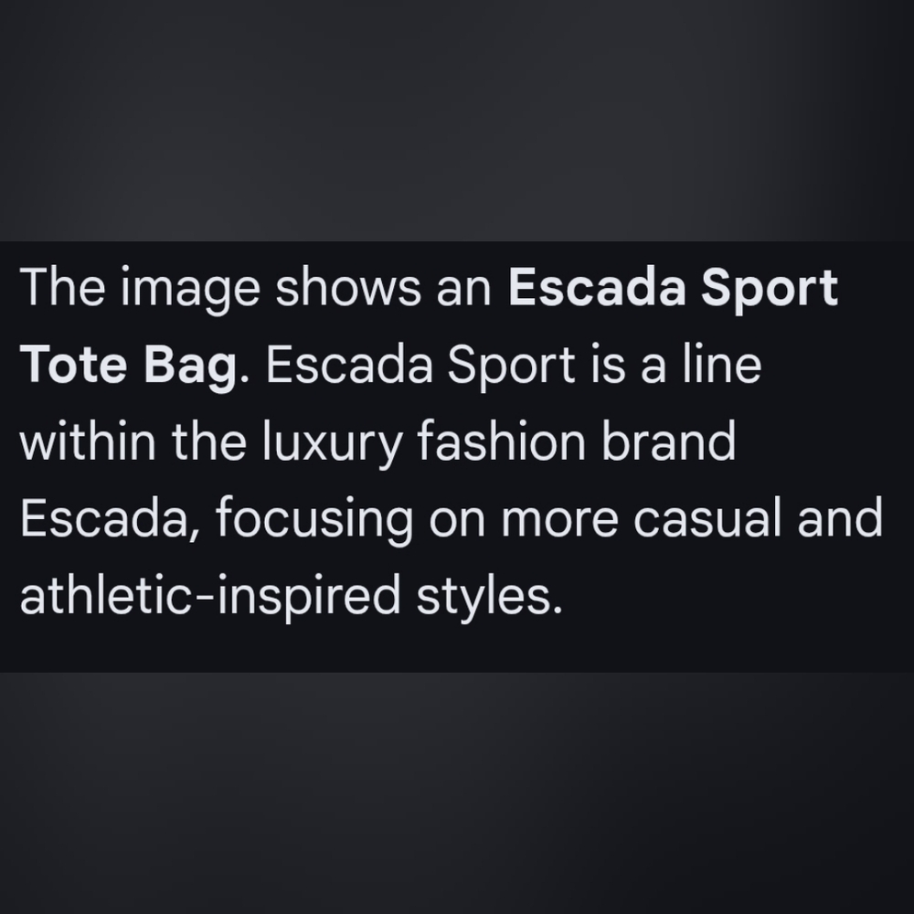 NWOT Escada Sport Tote - Picture 7 of 7